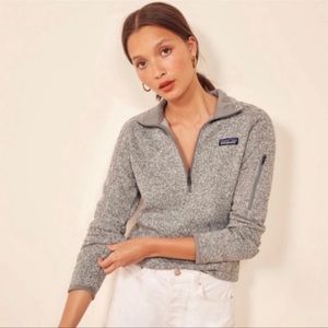 Patagonia Heathered Gray Better Sweater 1/4 Zip Pullover Fleece Sweater Quarter